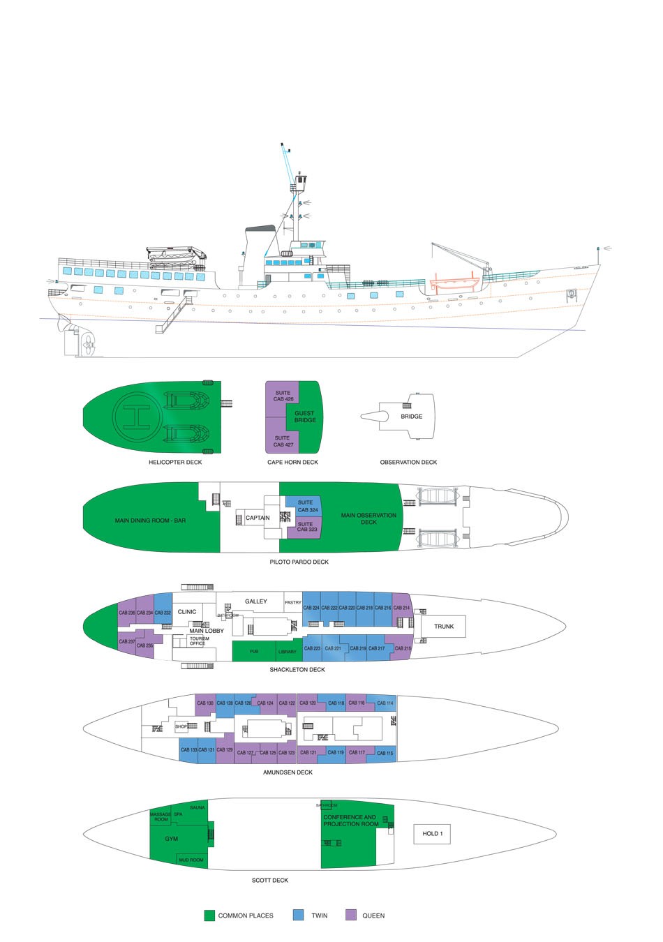 Antarctic Dream Deck Plan